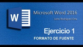 Word Básico  Ejercicio 1  Formato de Fuentes [upl. by Annorah]