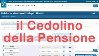 Cedolino della Pensione Inps online  Area riservata ecco come scaricarlo [upl. by Hurlbut]