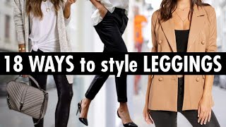 18 Stylish Ways to Wear Leggings mustsee [upl. by Nnahtebazile]