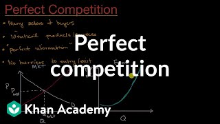 Perfect competition  Microeconomics  Khan Academy [upl. by Zsa Zsa]