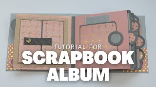 SCRAPBOOK ALBUM TUTORIAL  SCRAPBOOK IDEAS [upl. by Dotson]