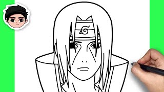 How To Draw Itachi Uchiha  Naruto  Easy Tutorial [upl. by Asiul]