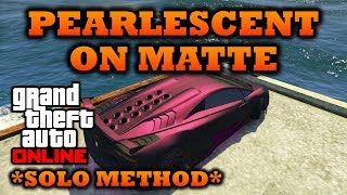 GTA 5 Online  SOLO How to Get Pearlescent on a Matte Color [upl. by Aliuqehs123]