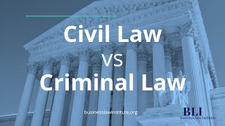 Civil Law vs Criminal Law Explained [upl. by Glaab]