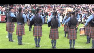 Cullybackey Pipe Band at the 2013 European Championships in Forres [upl. by Eralcyram186]