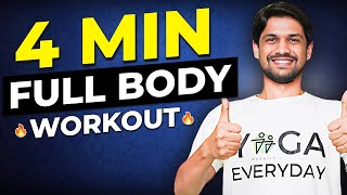 Daily 4Minutes Workout to Stay FIT  TABATA  Saurabh Bothra [upl. by Alyakcm805]