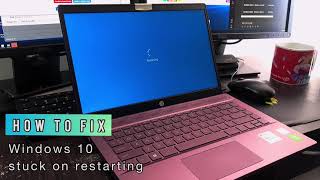 How to Fix WINDOWS 10 stuck on restarting screen LAPTOP [upl. by Brod385]