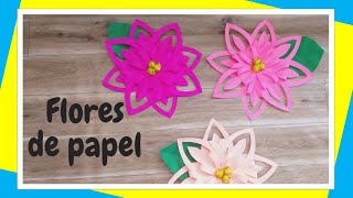 Flores de papel Faciles y rápidas en menos de 5 minutos [upl. by Naehgem]