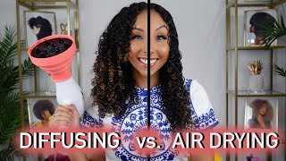 DIFFUSING VS AIR DRYING  Curly Hair Tips  BiancaReneeToday [upl. by Ayt196]