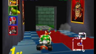 Mario Kart 64  Bowsers Castle N64 [upl. by Aicsila]