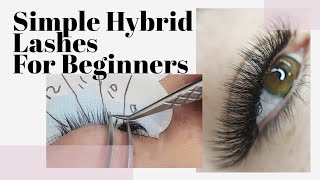 How To HybridMixed Lash Extensions For Beginners [upl. by Slen]