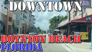 Boynton Beach  Florida  4K Downtown Drive [upl. by Annaxor]