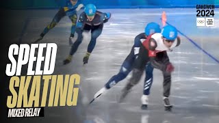 RELIVE  Speed Skating Mixed Relay  Gangwon2024 [upl. by Levenson]