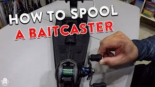 How To Spool A Baitcaster  Reduce Line Twists Backlashes [upl. by Assirac]