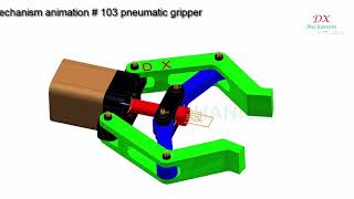 mechanism animation  103 pneumatic gripper design 3 [upl. by Ezequiel]