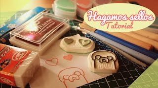 ♡ Hagamos sellos  Tutorial  DIY ♡ By Piyoasdf [upl. by Dunaville]