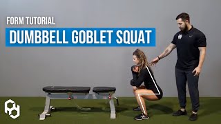 How to Perform Dumbbell Goblet Squat [upl. by Kram626]