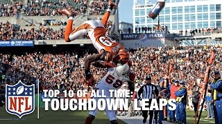 Top 10 Touchdown Leaps of All Time  NFL [upl. by Tomaso]