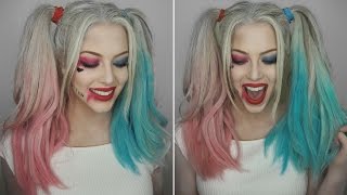 Harley Quinn Halloween Makeup Tutorial  Chloé Boucher [upl. by Eldred]