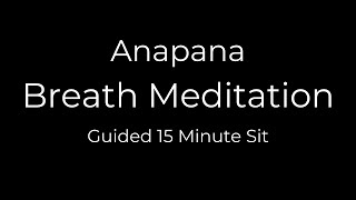 15Minute Guided Breath Meditation Anapana [upl. by Nyleuqcaj]