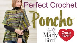 How to Crochet Perfect Easy Poncho [upl. by Ecertap4]