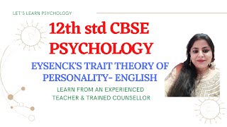 EYSENCKS PERSONALITY THEORYENGLISH [upl. by Eibrab]