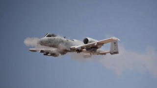 A10 Warthogs Conduct Awesome BRRRT Strafing Gun Runs With Their Devastating GAU8 Gatling Guns [upl. by Murtha473]