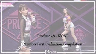 PRODUCE 48  IZONE First Evaluation Compilation  Audition [upl. by Doelling]