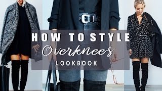 HOW TO STYLE  Overknees  Over the knee Boots  Für Büro  Alltag   LOOKBOOK [upl. by Bathelda866]