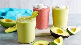 Three Smoothie recipes made with Avocados [upl. by Thrasher]