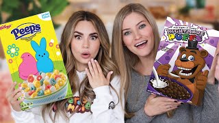 Trying More Weird Cereal w iJustine [upl. by Raynold479]