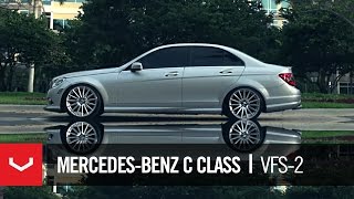 MercedesBenz C Class W204  quotSilver Bagged Sedanquot  Vossen VFS2 [upl. by Priebe]