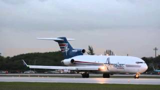 INSANELY LOUD 727 TAKEOFF Amerijet At Miami International [upl. by Zeuqirdor]