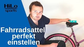 Fahrradsattel einstellen Höhe und Neigung perfekt auf dich abgestimmt [upl. by Miko]