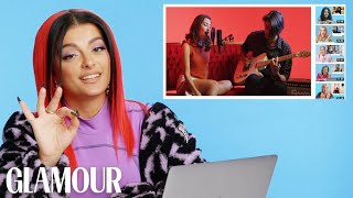 Bebe Rexha Watches Fan Covers On YouTube and TikTok  Glamour [upl. by Codel330]