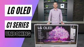 LG OLED65C1 Unboxing And First Look [upl. by Oakley]