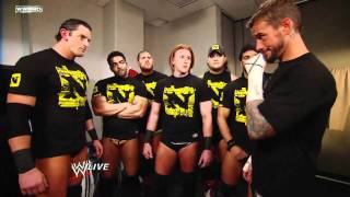 Wade Barrett amp cm punk and The Nexus Backstage [upl. by Aihsit]