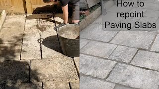 How to repoint paving slabs [upl. by Eatnuahc]