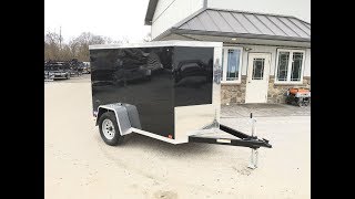 Sure Trac STW Enclosed Cargo Trailer 5x8 2990 GVW VNose Ramp Black STW6008SA [upl. by Inaniel551]