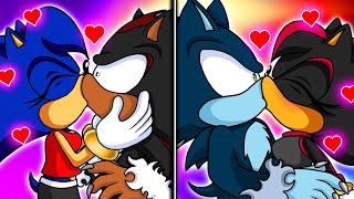 SONICA amp SHADINA KISSED WEREHOG SONIC amp WEREHOG SHADOW  Sonic Comic Dub Compilation [upl. by Ymmat]