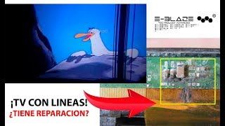 Lineas o rayas en pantalla de TV ¿tiene reparación [upl. by Fish]