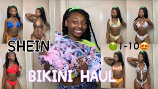 SHEIN BIKINI TRY ON HAUL  rating my bikinis 110  2021😍😍 [upl. by Ernaldus]