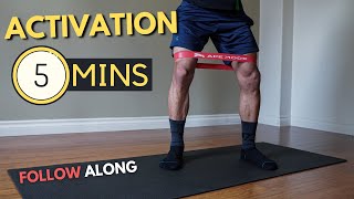 5 Minute PreTraining Resistance Band Activation [upl. by Ariew]