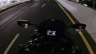 Kawasaki ZX25R Night Ride  Exhaust Sound  4K [upl. by Enajyram465]