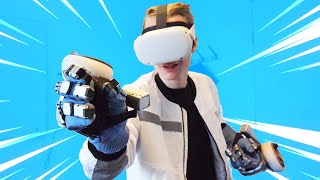 VR Haptic Gloves for Oculus Meta Quest 2 are HERE [upl. by Lyrak136]