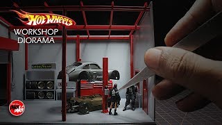 HOW TO MAKE HOTWHEELS WORKSHOP DIORAMA [upl. by Tonina]