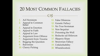 20 Most Common Logical Fallacies [upl. by Paradies]