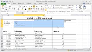 Excel Merge and center cells [upl. by Lenwood]