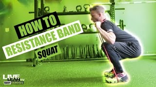 How To Resistance Band Squat [upl. by Ybab]