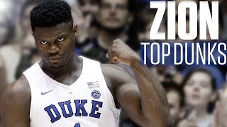 Zion Williamsons top 10 dunks  College Basketball Highlights [upl. by Enivid]